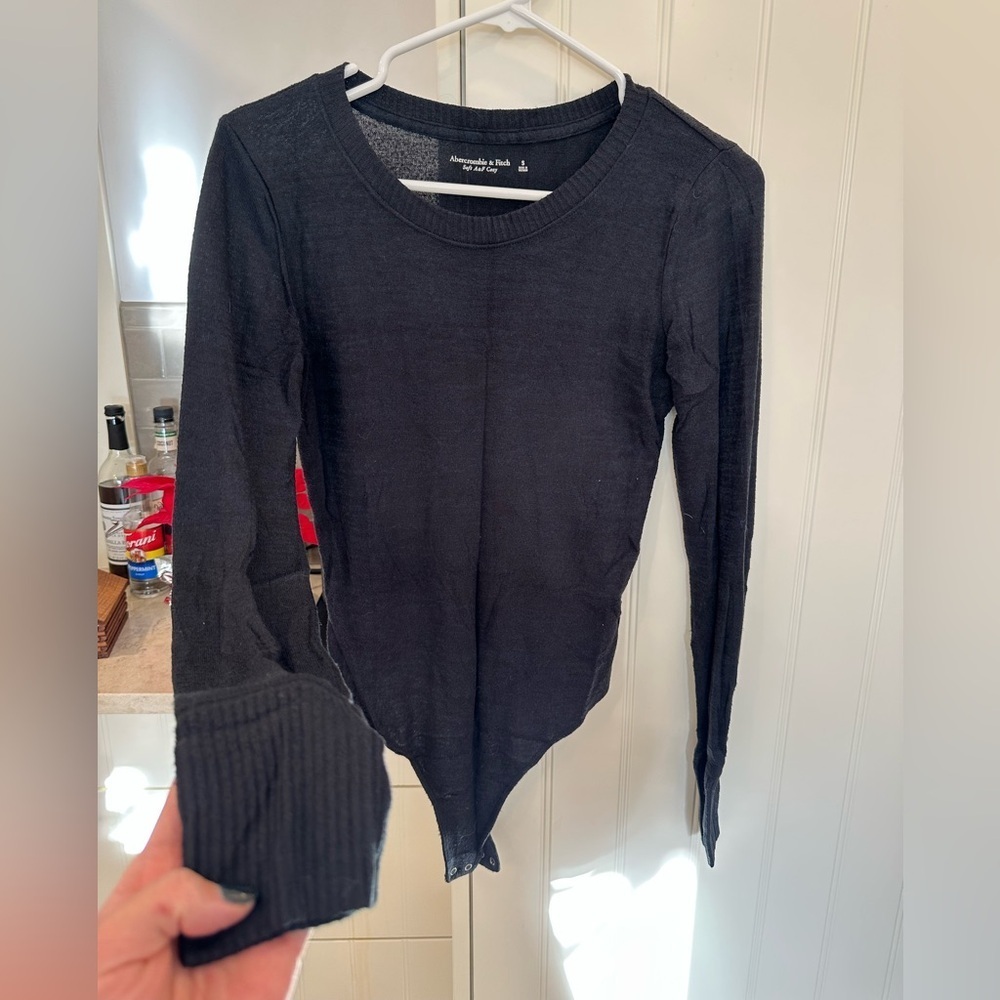 Abercrombie & Fitch Navy Blue Crew Neck Bodysuit